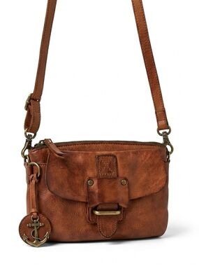 Harbour 2nd Leather Luna Crossbody Belt Bag Cognac Genuine Leather Purse